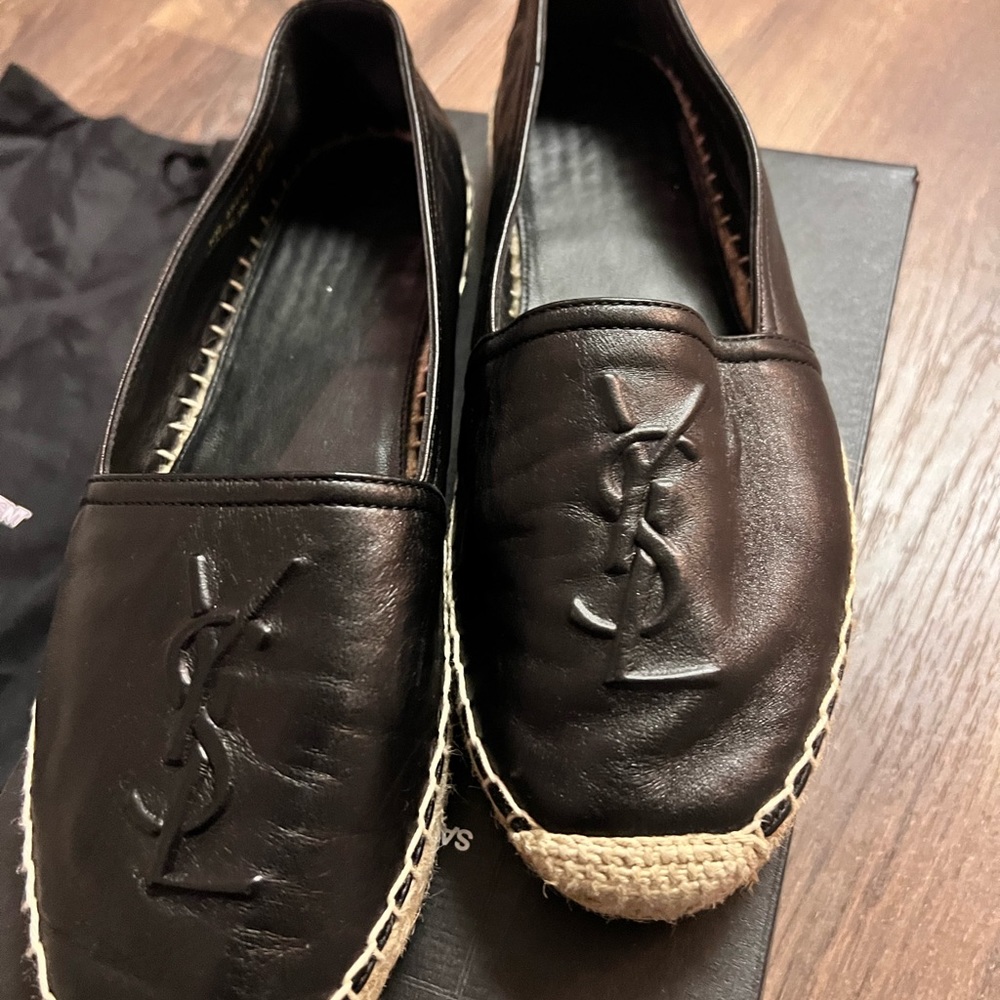 Ysl espadrilles, black 37.5 (7.5)